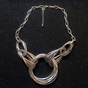 Light elegant geometrics necklace: circles & ovals